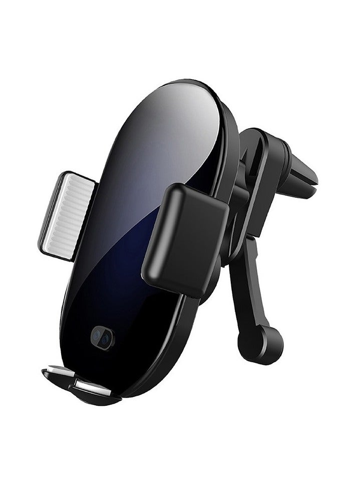 روكروز شاحن سيارة لاسلكي روكروز جرافيتي 10 وات - تثبيت تلقائي، شحن سريع، حامل هاتف في فتحة التهوية، متوافق مع الجرابات - Image 1