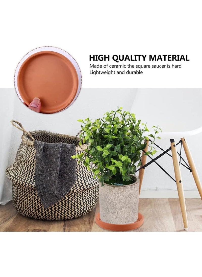 Healeved 5PCS Terracotta Plant Saucer 3 inch for Indoors Plant Pot Saucers Round Planter Saucers Flower Pot Tray Saucers Terracotta Saucers for Potted Plants  - Image 2