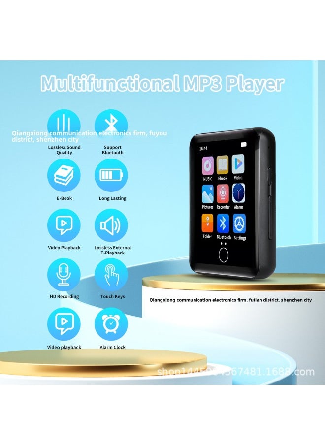 Generic Edition Metal Mp4 Player Bluetooth Touch Screen Student Mp3 Walkman Lossless Music Player External-Body Color:Black 2.0inch [chinese Version]-Memory Capacity:Built-in 16gb + 64g Card Bluetooth Version Touch Screen With Charging Cable + Packaging Box  - Image 3