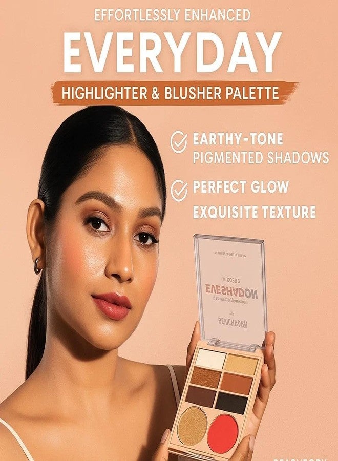 BEACHBORN Professional Makeup Eyeshadow Highlighter & Blusher Palette (Multicolor)| Matte| Shimmer | Beginner Friendly & Long Lasting Eye Shadow Palette | All In One Makeup Palette (BBI-02-08 SHADE NO.3, 12.6G) - Image 5