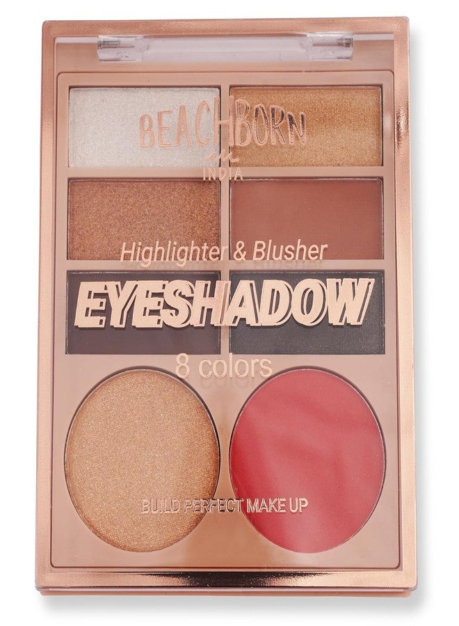 BEACHBORN Professional Makeup Eyeshadow Highlighter & Blusher Palette (Multicolor)| Matte| Shimmer | Beginner Friendly & Long Lasting Eye Shadow Palette | All In One Makeup Palette (BBI-02-08 SHADE NO.3, 12.6G) - Image 2