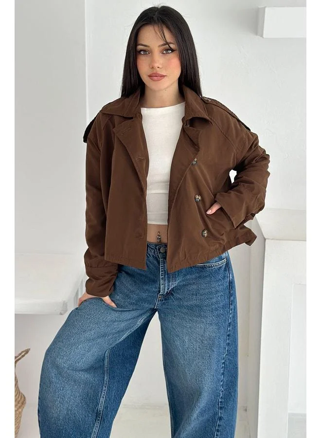 Noa Noa Women's Double-Breasted Pocketed Jacket – Daily Form