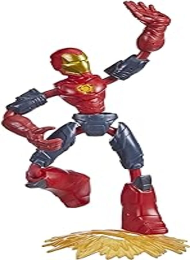 Hasbro Avengers Marvel Bend and Flex Missions Iron Man Fire Mission Action Figure, 6-Inch-Scale Bendable Toy, Toys for Kids Ages 4 and Up