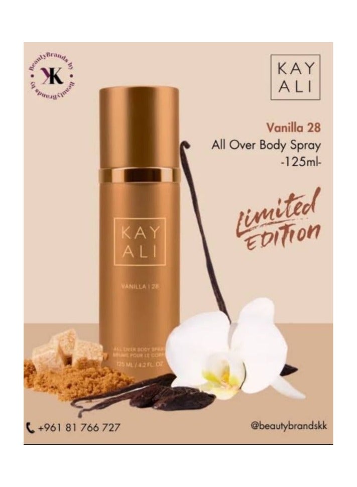 kayali vanilla 28 body spray125ml