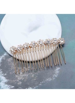 Yheakne Yheakne Crystal Bridal Hair Comb Gold Rhinestone Hair Piece Wedding Headpieces Bride Side Comb Wedding Hair Accessories for Bride and and Bridesmaids (Gold)  - Image 3