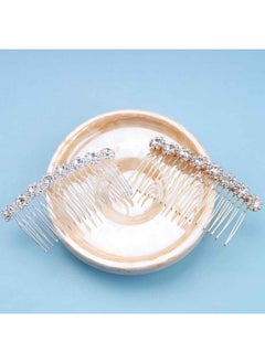 Yheakne Yheakne Crystal Bridal Hair Comb Gold Rhinestone Hair Piece Wedding Headpieces Bride Side Comb Wedding Hair Accessories for Bride and and Bridesmaids (Gold)  - Image 5