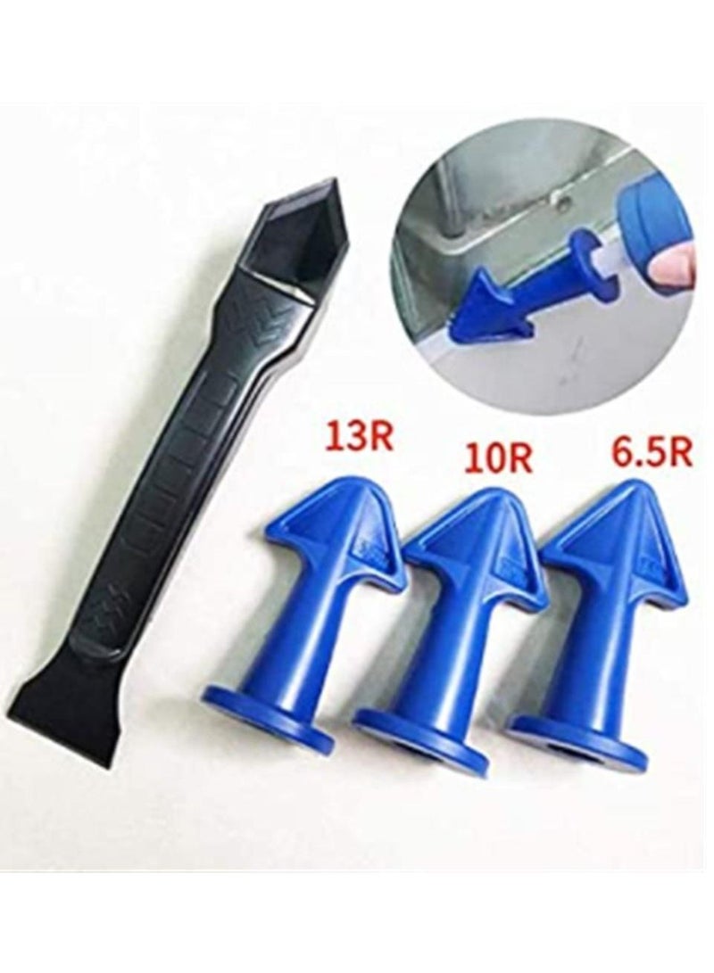 Y&D Caulking Tools Kit, SYOSI 4Pcs Caulk Nozzle Applicator, Silicone Finisher Grout Scraper Tool for Cleaning Gaps in Kitchen Bathroom Windows Floor Tiles Tile Other Sealing Projects - Image 2