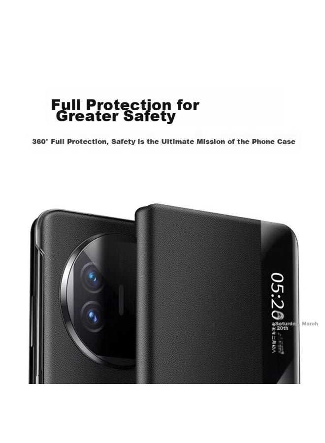 To Lonnie Zhilangni Phone Case For Huawei Mate X5, Collector's Edition Foldable Flip Protective Cover, Ultra-thin Full Protection Shockproof Genuine Leather Magnetic Case, Fashionable For Men And Women X5 - Image 4