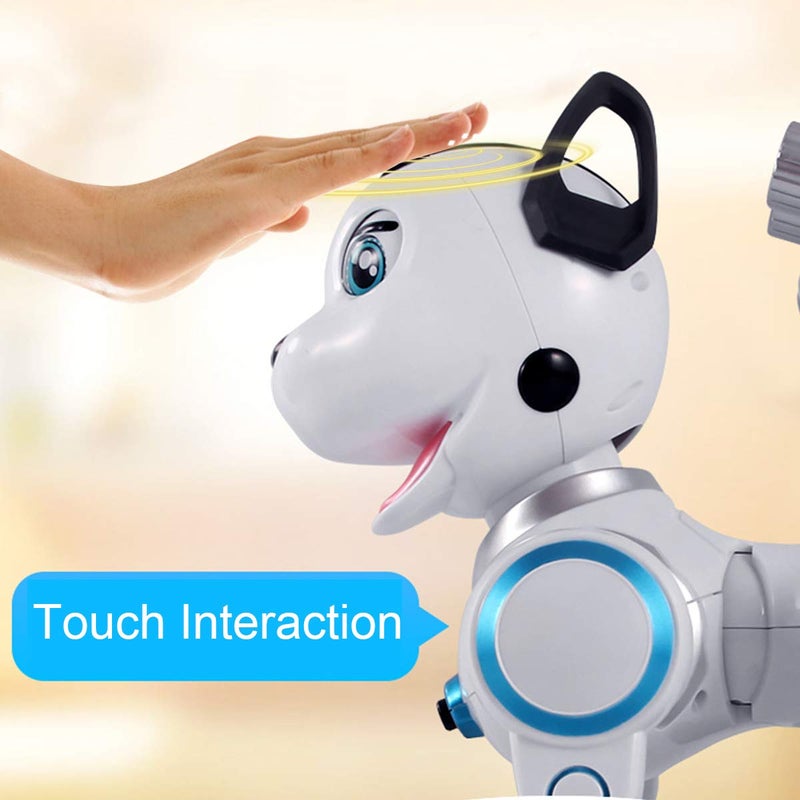 fisca Remote Control Robotic Dog RC Interactive Intelligent Walking Dancing Programmable Robot Puppy Toy Electronic Pets with Light and Sound for Kids Age 6, 7, 8, 9, 10 and Up Years Old - Image 3