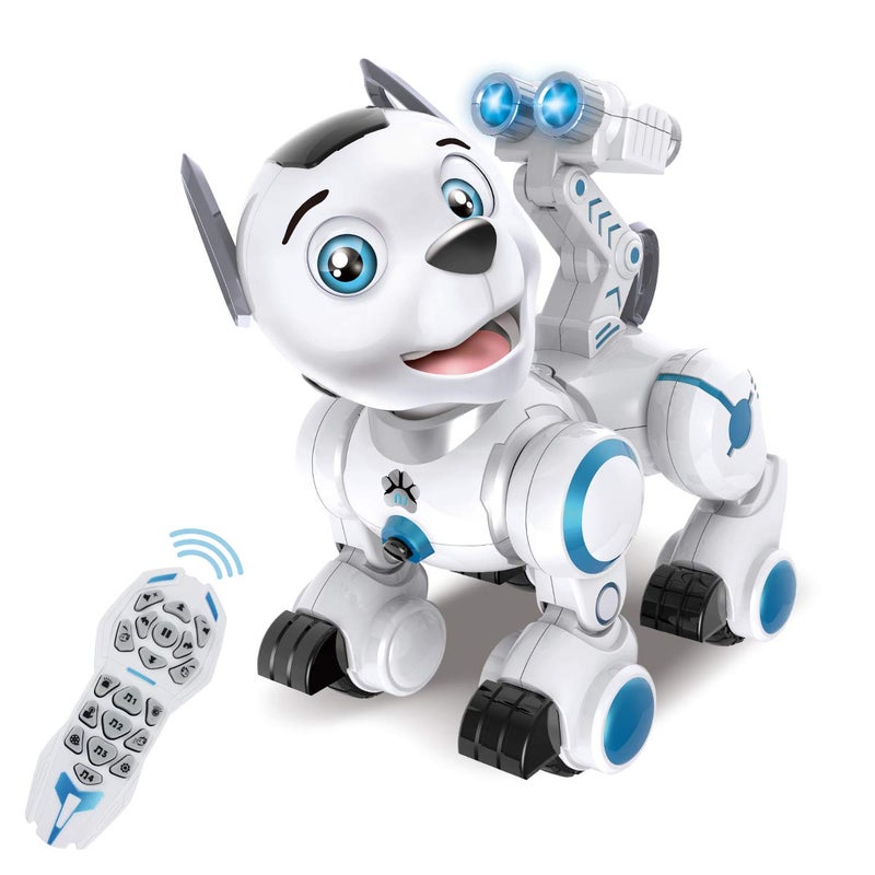 fisca Remote Control Robotic Dog RC Interactive Intelligent Walking Dancing Programmable Robot Puppy Toy Electronic Pets with Light and Sound for Kids Age 6, 7, 8, 9, 10 and Up Years Old - Image 1