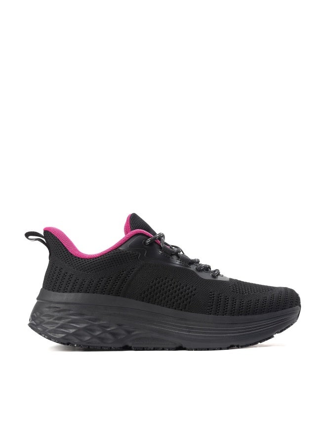 AVW Womens Non Slip Work Shoes Water Resistant Walking Sneakers Food Service Chef Kitchen Shoes Black-Rose - Image 1