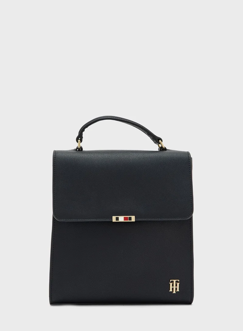 TOMMY HILFIGER Saffiano Top Handle Satchel