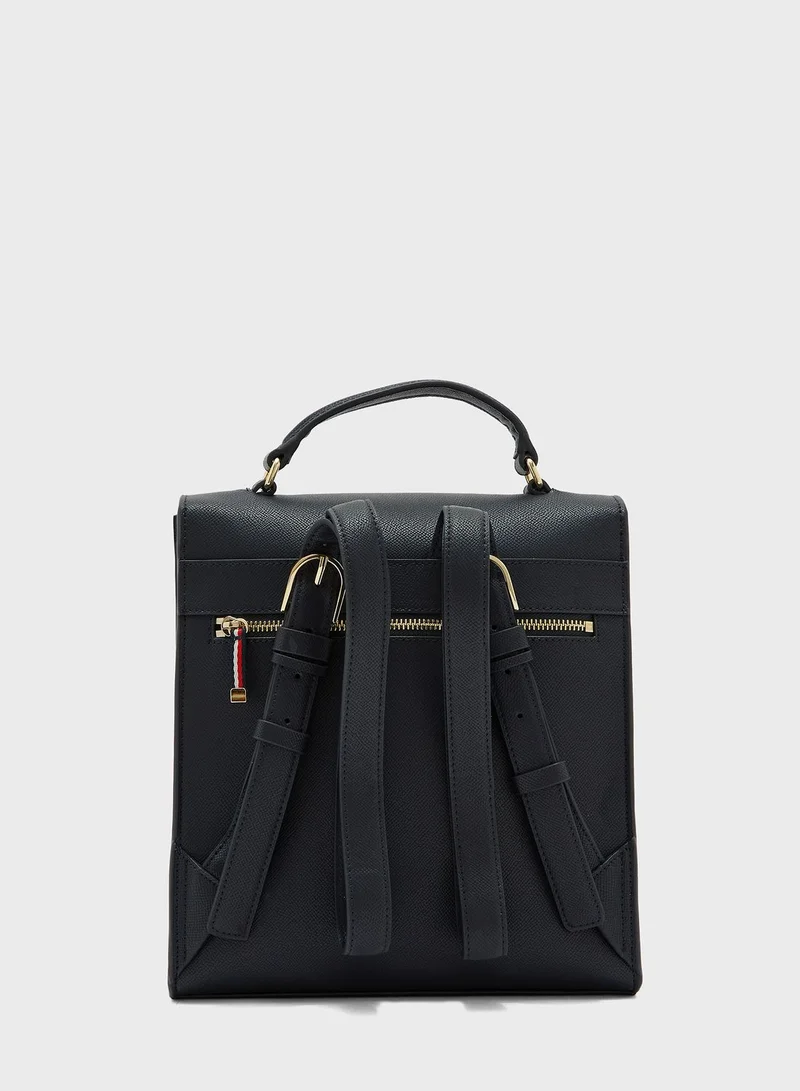 TOMMY HILFIGER Saffiano Top Handle Satchel