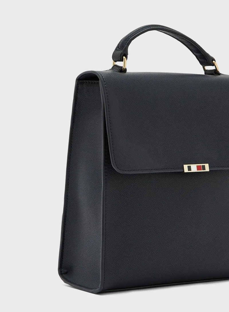 TOMMY HILFIGER Saffiano Top Handle Satchel