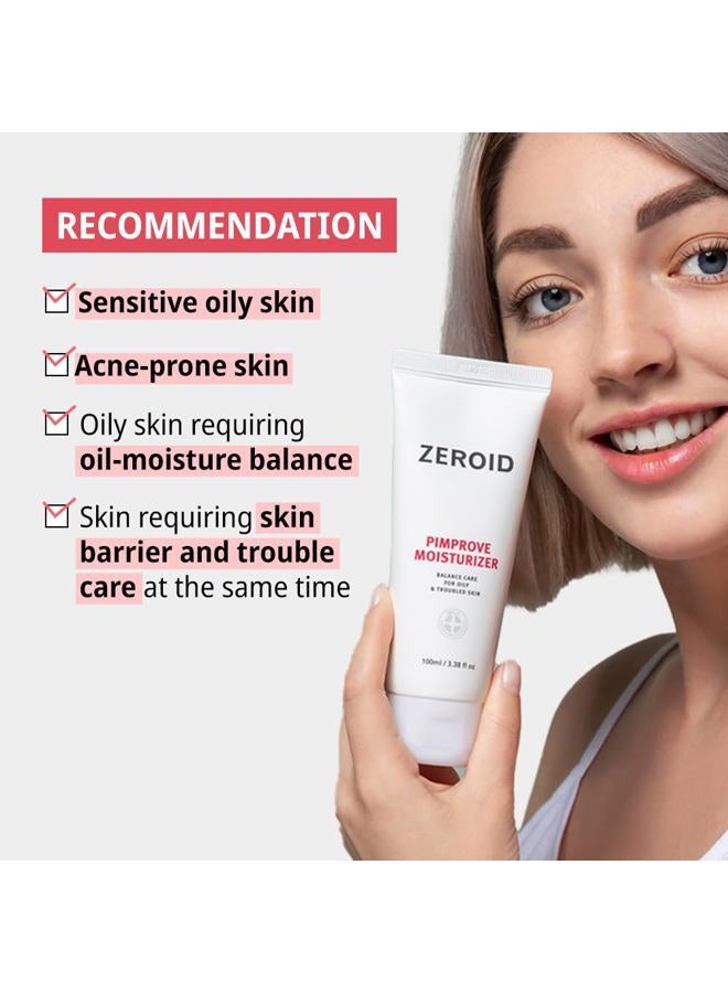 zeroid Pimprove Moisturizer Cream | Hyaluronic Acid Moisturizer Face Cream | Korean Face Lotion for Women and Men | Korean Skin Care | Skin Barrier Moisturizing Facial Care | 3.38 fl oz (100ml) - Image 4