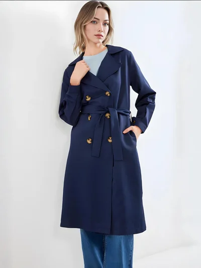 BIG DART BDART Double Breasted Long Trench Coat