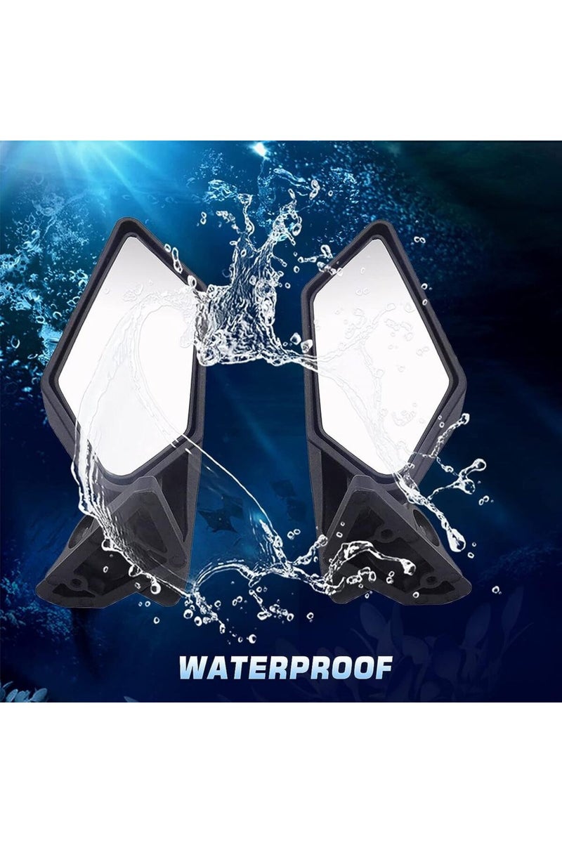 إيروريكس مجموعة من قطعتين من مرايا الرؤية الجانبية والخلفية لمركبات UTV، مناسبة لمركبات Can Am Maverick X3 Max Turbo R موديلات 2017-2022 - Image 3