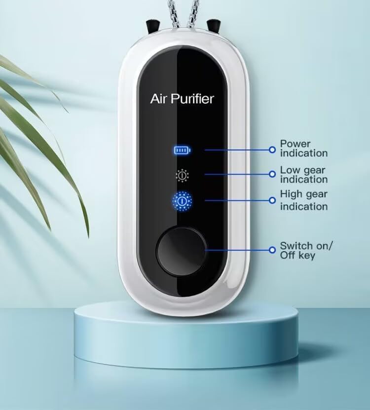 NALACAL Portable Air Purifier Necklace, Personal Small Air Purifiers, No Static Electricity, Rechargeable Lonizer, for Bedroom, Car and Airplane, Portable Mini Air Lonizer, Wearable Air Purifier Necklace - Image 4