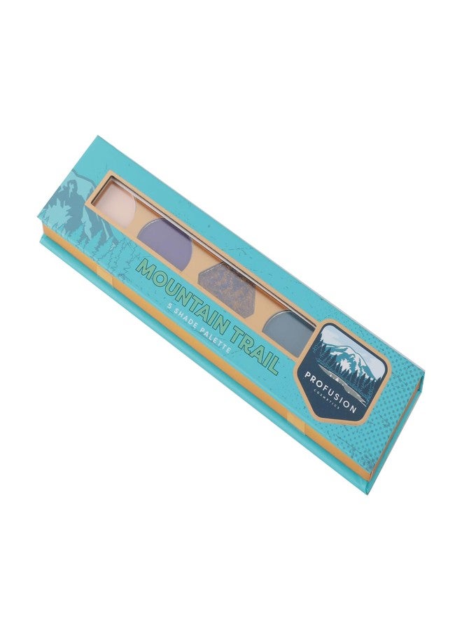 Profusion Cosmetics Blooming Beauty 5-Shade Eyeshadow Palette - Highly Pigmented Eyeshadows for Stunning Day & Night Looks (Mountain Trail) - Image 4