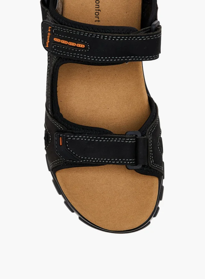 Le Confort Stitch Detail Floaters with Hook and Loop Closure