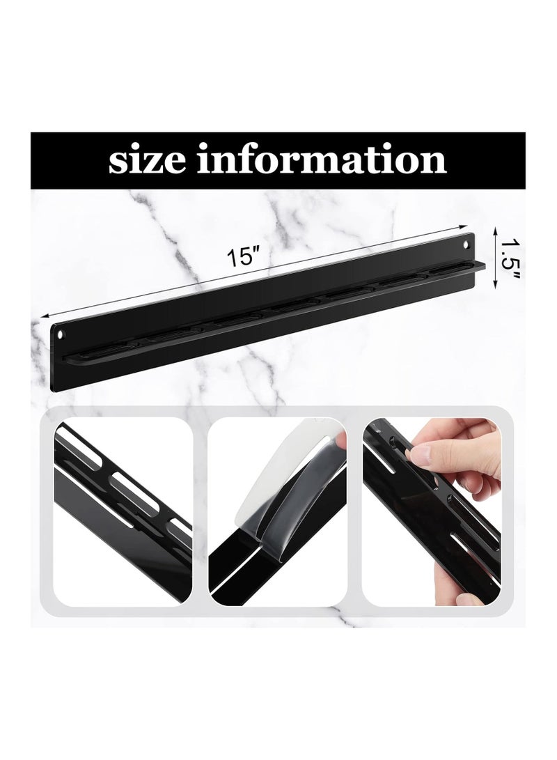 TPGP 5 Pack Acrylic Sunglasses Organizer Storage – Wall Mounted Eyewear Display Rack, Black  - Image 3