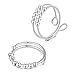 Goenjoy Adjustable Fidget Rings Anxiety Relief ring Antiworry Bead Rings Spinner Ring Gift for Women Men - Image 3