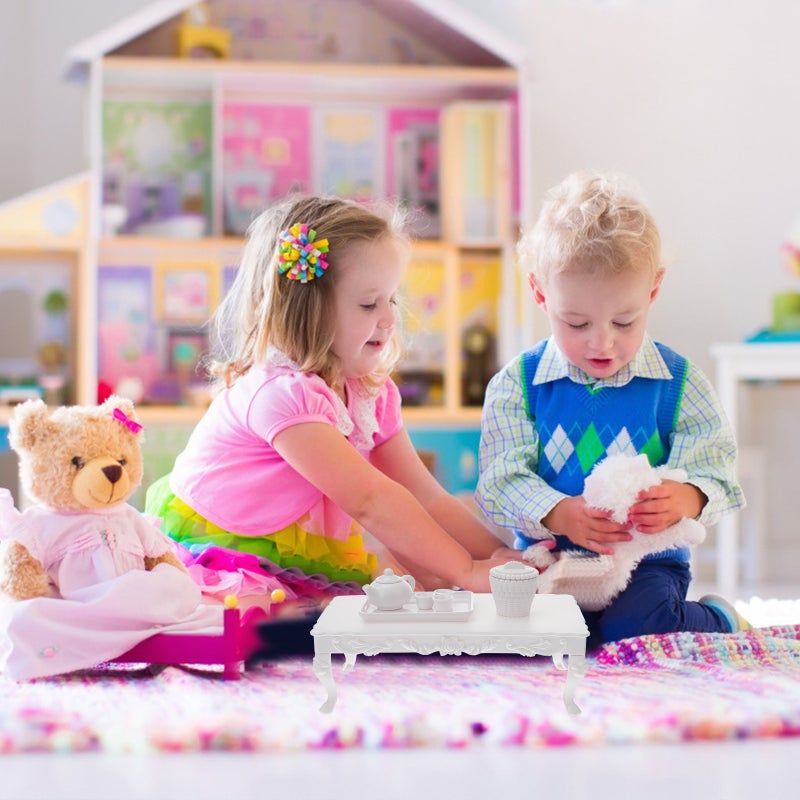 1 Set Doll House Tea Table Doll House Mini Teaware Ornament Kids Doll House Toys - Image 5