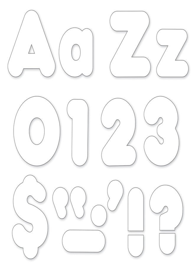 TREND ENTERPRISES White 4" Casual Combo Ready Letters (T-79905) - Image 1