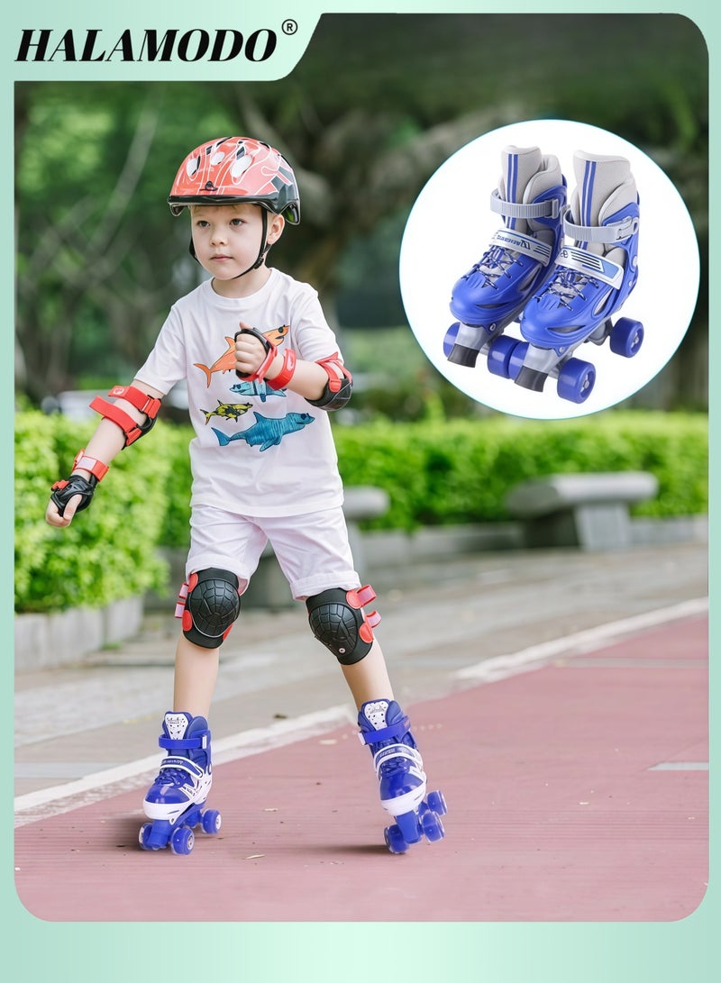 Halamodo Adjustable Roller Skates for Kids & Beginners Adjustable Skates with 4 Wheels for Girls & Boys Indoor & Outdoor Use - Image 1