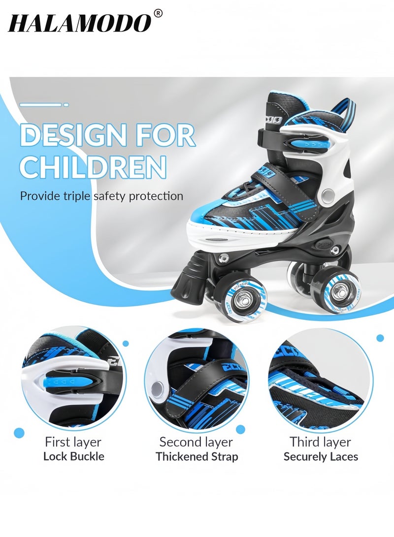 Halamodo Adjustable Roller Skates for Kids & Beginners Adjustable Skates with 4 Wheels for Girls & Boys Indoor & Outdoor Use - Image 5