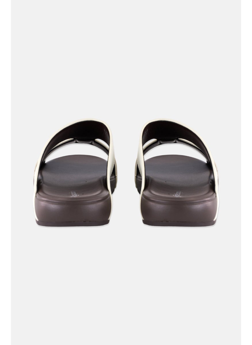 Algspar Men 2 Strap Slip On Arabic Sandals, Beige  - Image 2