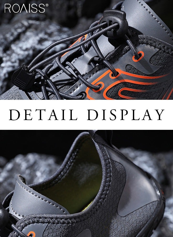roaiss Adult Men Outdoor Water Beach Shoes Quick Dry Aqua Barefoot Water Shoes Soft Soled Non Slip Diving Shoes Fashion Pattern Exercise Fitness Shoes for Snorkeling Surfing Kayaking Beach Walking Yoga  - Image 5