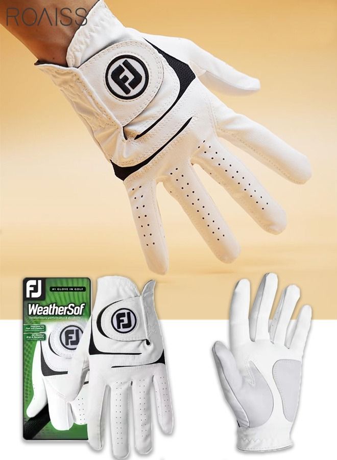 roaiss ROAISS Golf Left Hand Single Glove Sheepskin Anti-Skid Light Gloves Thumb Ventilation Hole Golf Gloves  - Image 1