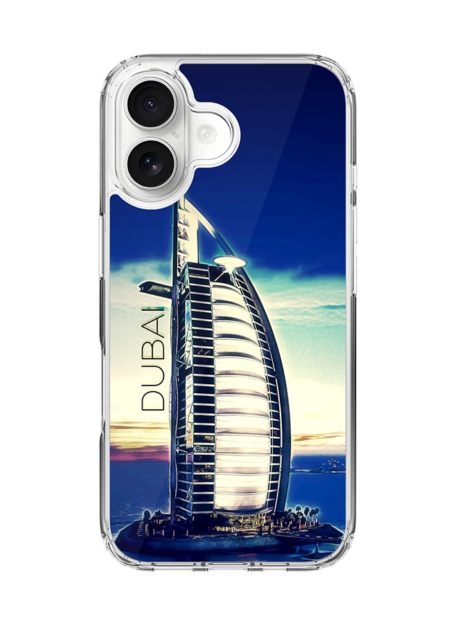 Stylizedd Classic Clear MagSafe Case for iPhone 17 , Hybrid Soft Case Flexible Edges Anti Drop TPU PC Gel Thin Transparent Cover [ Designed for iPhone 17 ] - Burj Al Arab - Dubai
