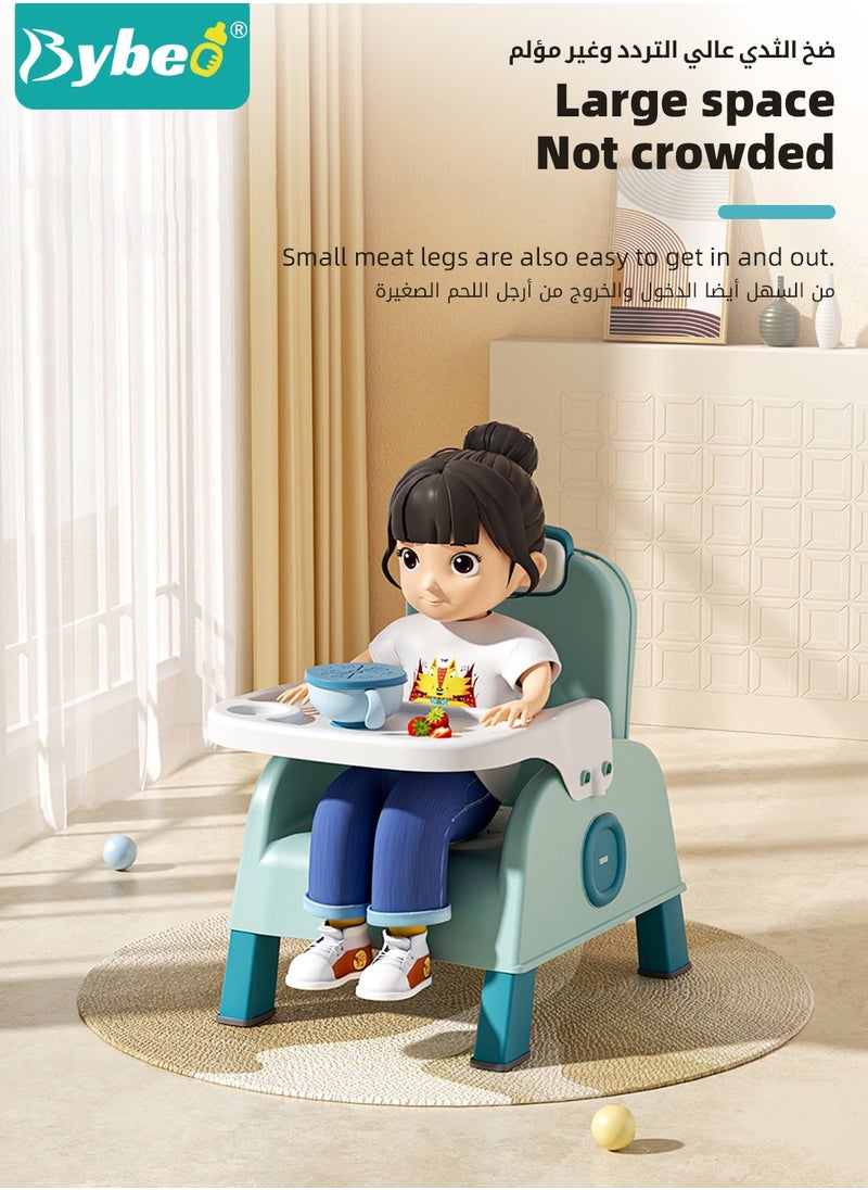 Bybeo 3-in-1 Baby Dining Chair, Multifunctional Kids Hair Washing Chair, Convertible Babies Bath Seats, Baby Feeding Chair, Foldable Kid Sofa Chair with Meal Tray Hair and Wash Utensils Set, Adjustable Height  - Image 5