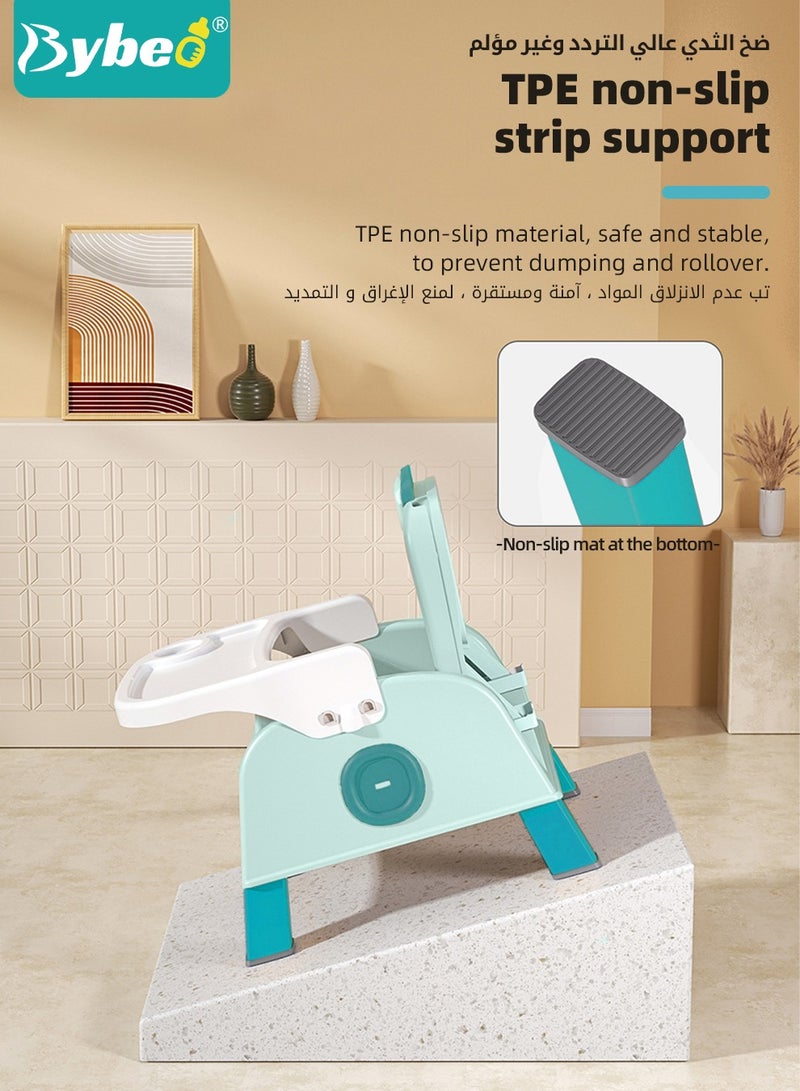3-in-1 Baby Dining Chair, Multifunctional Kids Hair Washing Chair, Convertible Babies Bath Seats, Baby Feeding Chair, Foldable Kid Sofa Chair with Meal Tray Hair and Wash Utensils Set, Adjustable Height