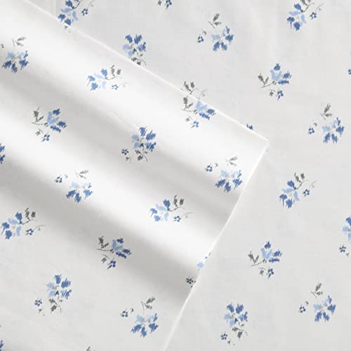 Stone Cottage - Twin Sheets, Cotton Percale Bedding Set, Crisp & Cool Ideal Bedding Set (Blue Sketchy Ditsy, Twin) - Image 3