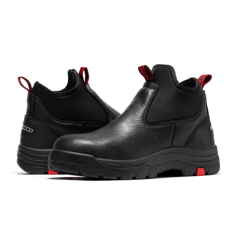 ROCKROOSTER Lanley Men's Black 6 inch Chelsea Boots, EH Rated Waterproof Slip-on Work Boots CP323-Composite Toe-10.5 - Image 1