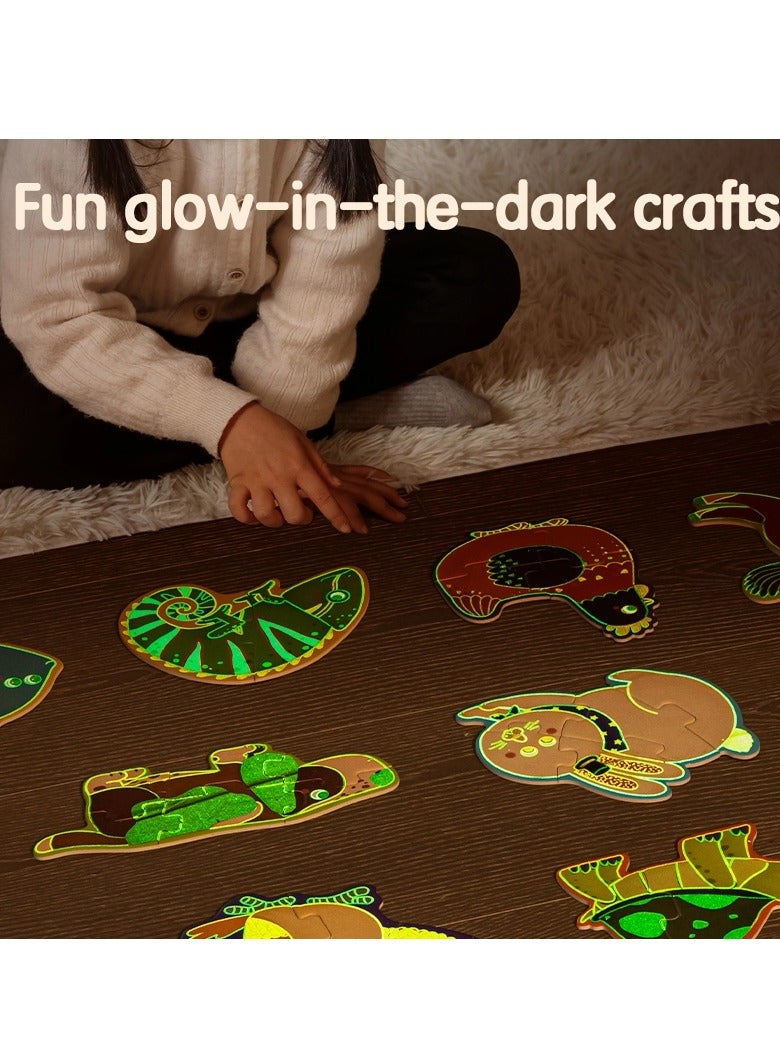 57-Piece Puzzle Set With Luminous Effect With Carry Bag