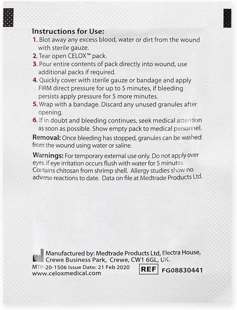 ILIOS CELOXs Gauze  ZFold Hemostatic Gauze 3in X 5ft 76cm X 15m  Controls Moderate to Severe Bleeding Packed by Ilios - Image 2