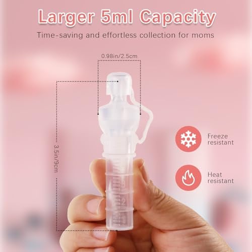 Gowing Colostrum Collector, Reusable Breastmilk Containers with Storage Case and Cleaning Brush, 100% Silicone Colostrum Containers, BPA Free, Multi-Use 5ml Collector, 6 Counts - Image 5