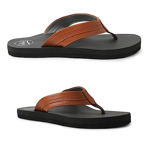 SHAPECRUNCH Arch Support Slippers for Men - Ortho Slippers with MCR Sole to Reduce Pressure on Feet, Joints, and Back (Tan, numeric_6) - Image 5