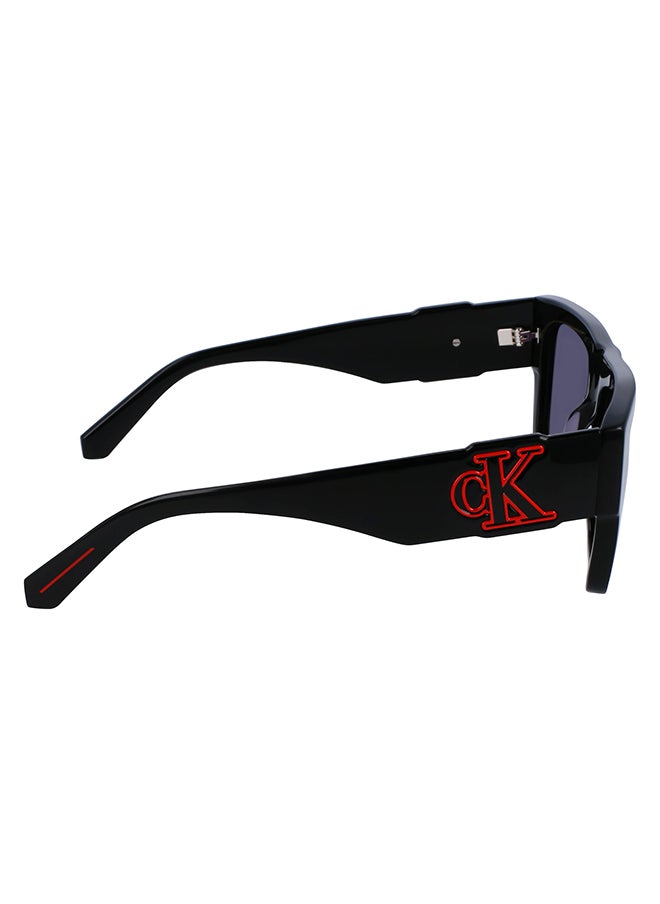 Calvin Klein Jeans - نظارة شمسية مستطيلة للحماية من الأشعة فوق البنفسجية للرجال - CKJ23654S-001-5617 - مقاس العدسة: 56 ملم - Image 1