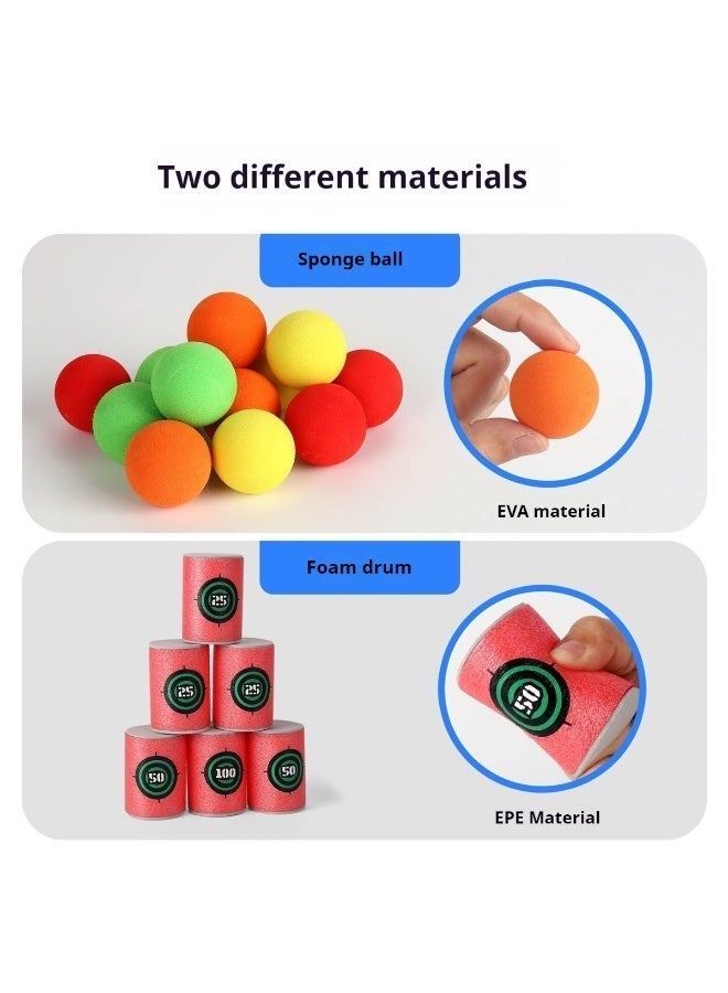 أطقم مضحكة من الرماية للأطفال، وهدايا عيد ميلاد تفاعلية للأولاد، ومجموعات ألعاب ألعاب الرماية التفاعلية مع كرات ملونة (ألوان عشوائية من ألوان الكرة) -الترفيه المنزلي والتفاعل الأبوي داخل المنزل وخارجه، وتعليم الألعاب الرماية الناعمة - Image 3