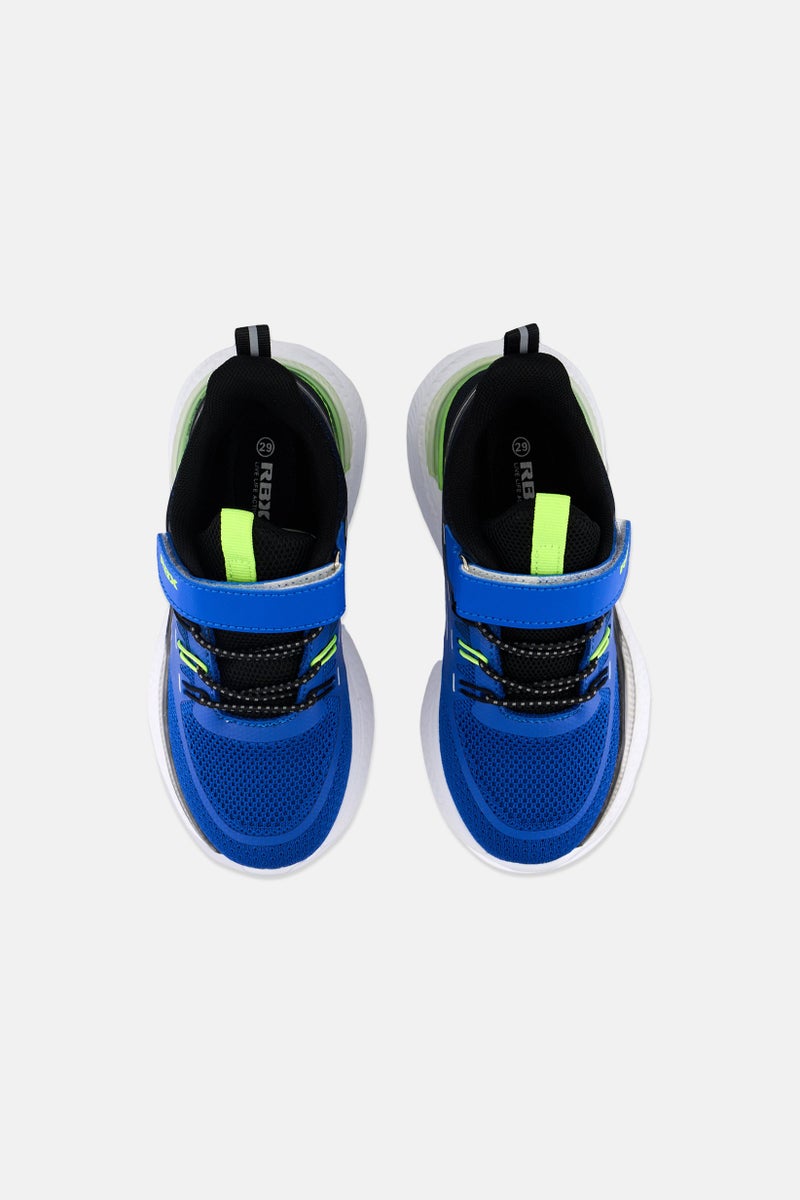 RBX أحذية جري للأطفال الأولاد بإغلاق فيلكرو، مجموعة زرقاء - Image 4