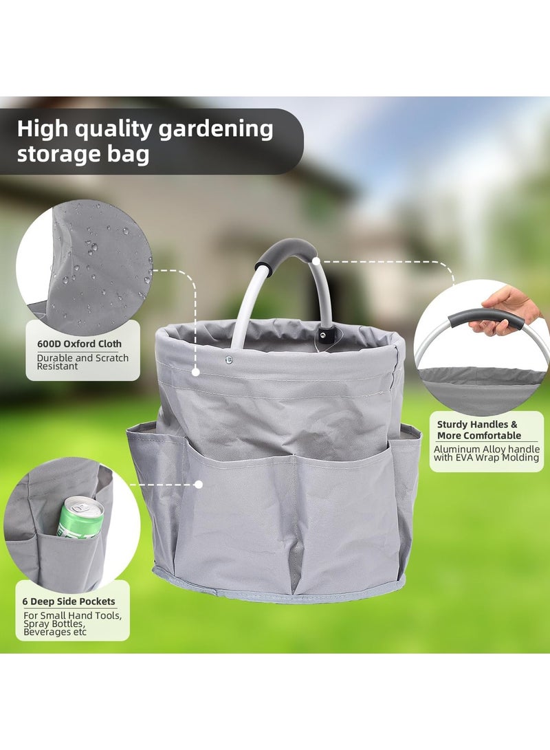 Gardening Storage Tote, Garden Tool Bag, Multifunctional Storage Bag for Outdoor Picnic Organizer | Car Cleaning Storage | Garden Tool Kit Holder (Black)  - Image 5