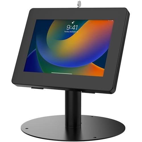 CTA Digital Premium Retail POS Stand – CTA Upscale Tablet Kiosk Stand with 360 Rotation & Locking – for iPad 11 (A16) - Pro 11-inch M4 - Air 11-inch M3- iPad 10th Gen - Galaxy Tab & More Tablets - Image 1