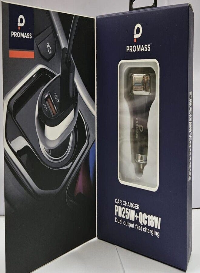 PROMASS Dual Output Fast Charger Pd25W+Qc18W Black Colour - Image 3