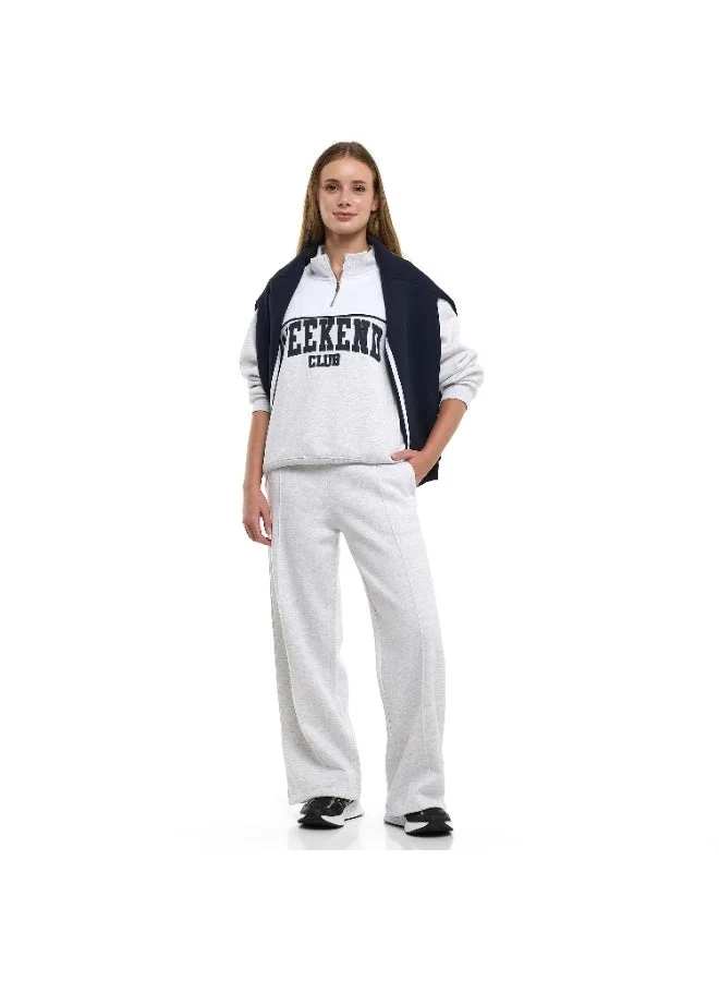 Victor And Jane  Women’s Pullover Grey   – 100% Cotton for Women | Best Price UAE