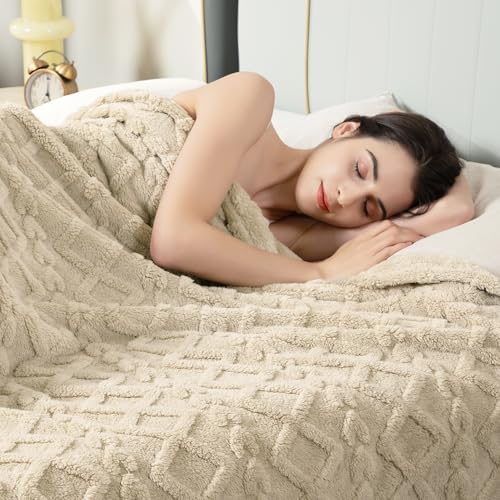 Aganear Polyester Throw Blanket - Cozy Soft Lightweight Fuzzy Throw Blanket for Women Portable Throw Blankets for Couch, Warm Present for Birthday, Christmas, Halloween, Housewarming(50"x60", Khaki) - Image 4